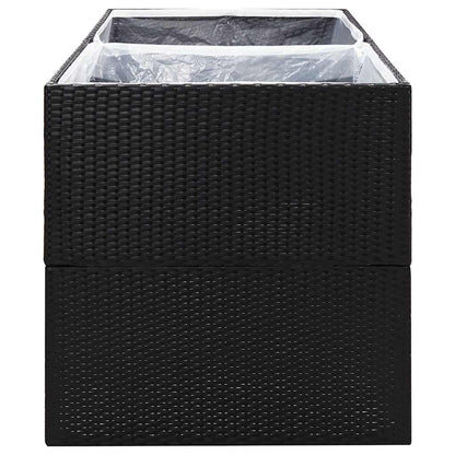 vidaXL Pflanzkübel Schwarz 157x80x80 cm Poly Rattan