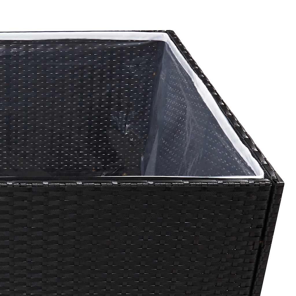 vidaXL Pflanzkübel Schwarz 157x80x80 cm Poly Rattan