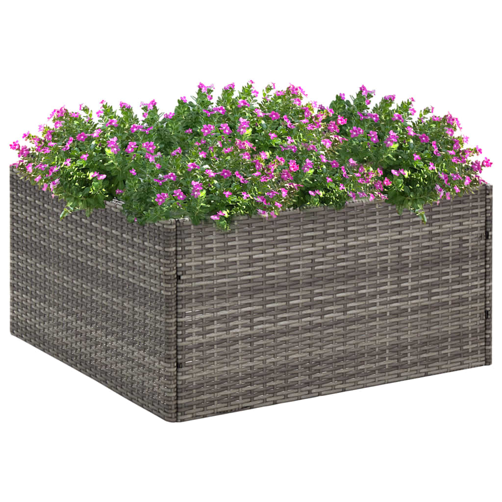 vidaXL Jardinière gris 80x80x40 cm polyrotin