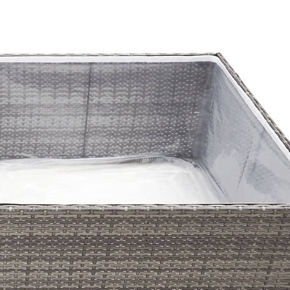 vidaXL Jardinière Gris 157x80x40 cm Résine Tressée