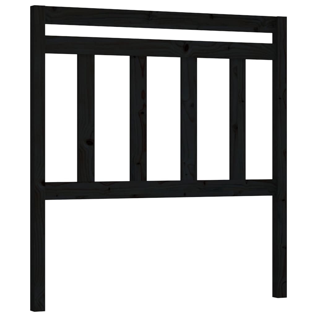vidaXL Kopfteil Schwarz 106x4x100 cm Massivholz Kiefer