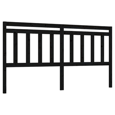 vidaXL Kopfteil Schwarz 186x4x100 cm Massivholz Kiefer