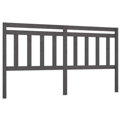 vidaXL Kopfteil Grau 206x4x100 cm Massivholz Kiefer