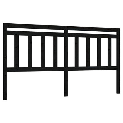vidaXL Kopfteil Schwarz 206x4x100 cm Massivholz Kiefer