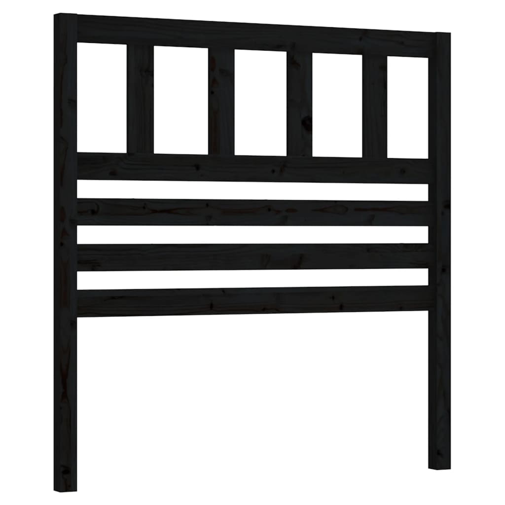 vidaXL Kopfteil Schwarz 96x4x100 cm Massivholz Kiefer