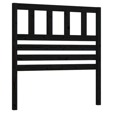 vidaXL Kopfteil Schwarz 106x4x100 cm Massivholz Kiefer
