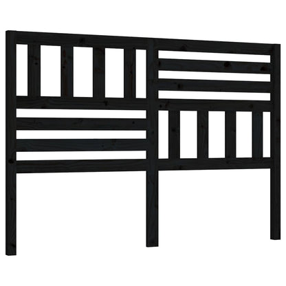 vidaXL Kopfteil Schwarz 126x4x100 cm Massivholz Kiefer