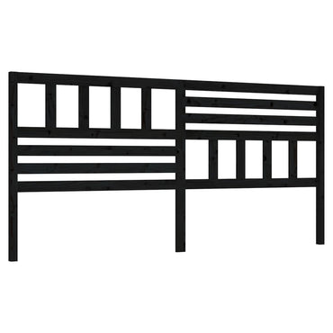 vidaXL Kopfteil Schwarz 186x4x100 cm Massivholz Kiefer