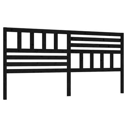 vidaXL Kopfteil Schwarz 186x4x100 cm Massivholz Kiefer