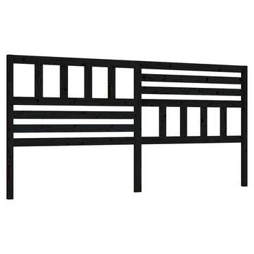 vidaXL Kopfteil Schwarz 206x4x100 cm Massivholz Kiefer