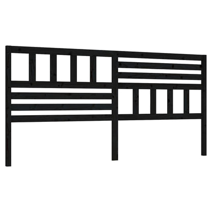 vidaXL Kopfteil Schwarz 206x4x100 cm Massivholz Kiefer