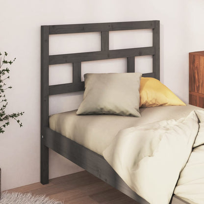 vidaXL Kopfteil Grau 96x4x100 cm Massivholz Kiefer