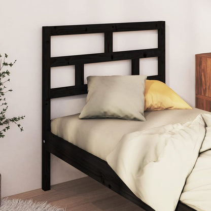 vidaXL Kopfteil Schwarz 106x4x100 cm Massivholz Kiefer