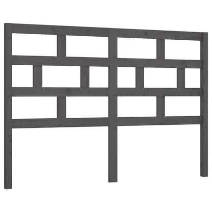 vidaXL Kopfteil Grau 141x4x100 cm Massivholz Kiefer