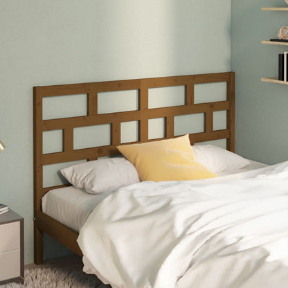 vidaXL Tête de lit Bois de pin massif Miel 141x4x100 cm