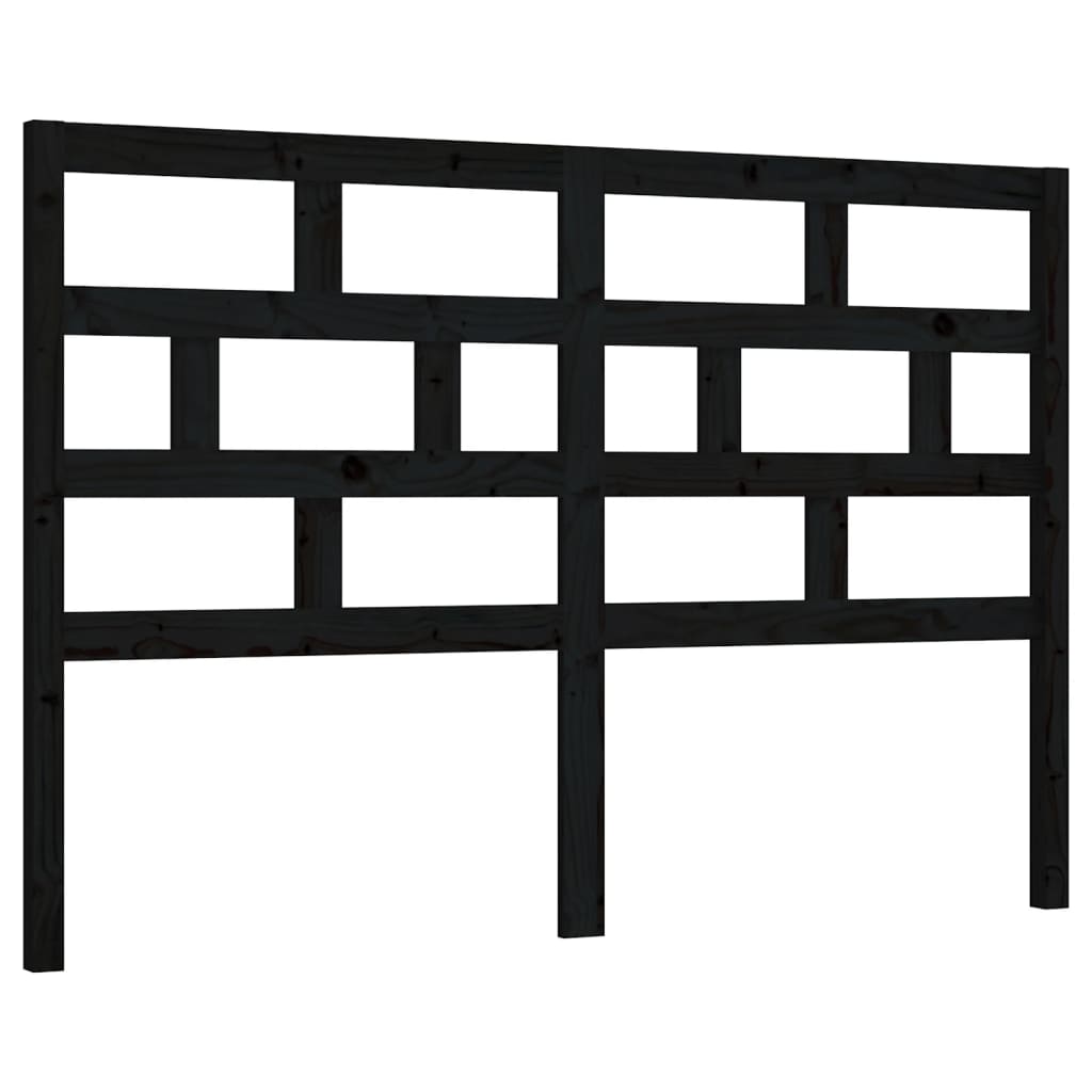 vidaXL Tête de lit Noir 141x4x100 cm Bois de pin massif