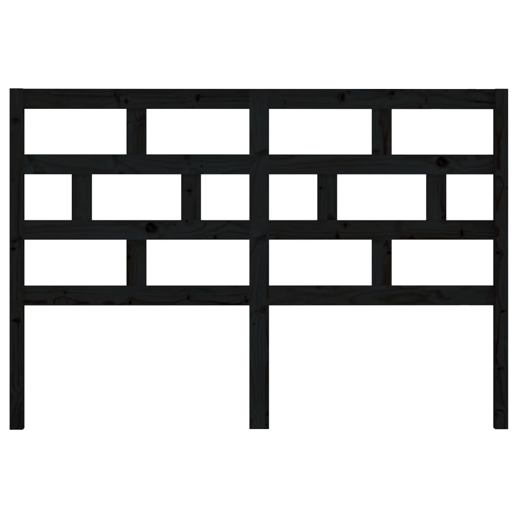 vidaXL Tête de lit Noir 141x4x100 cm Bois de pin massif