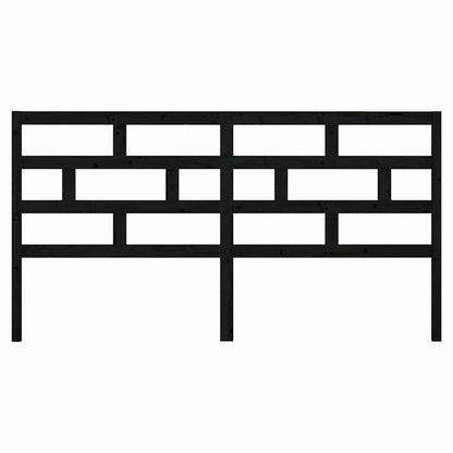 vidaXL Tête de lit Noir 206x4x100 cm Bois de pin massif