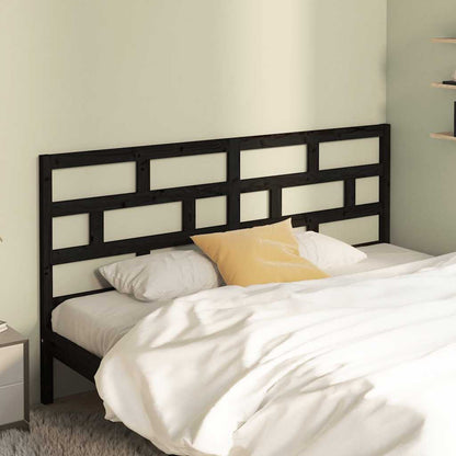 vidaXL Tête de lit Noir 206x4x100 cm Bois de pin massif