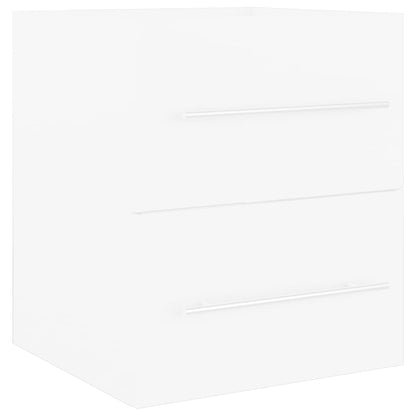 vidaXL Meuble sous-lavabo avec lavabo intégré blanc Bois d'ingénierie