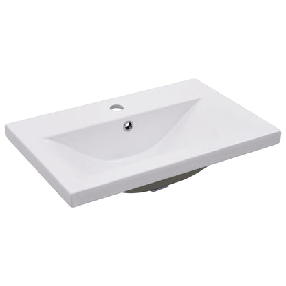 vidaXL Meuble sous-lavabo avec lavabo intégré Noir Bois d'ingénierie
