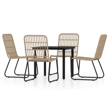 vidaXL Ensemble de salle à manger de jardin 5 pièces aspect chêne