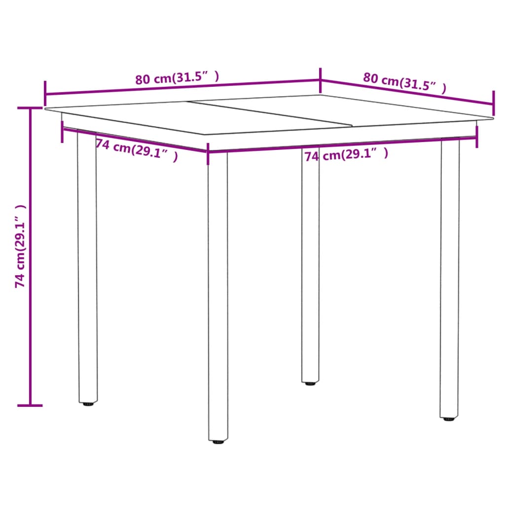 vidaXL Ensemble de salle à manger de jardin 5 pièces aspect chêne