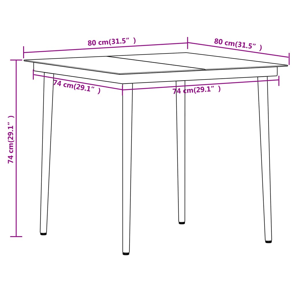 vidaXL Ensemble de salle à manger de jardin 5 pièces aspect chêne