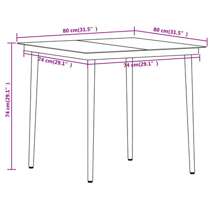 vidaXL Ensemble de salle à manger de jardin 5 pièces aspect chêne