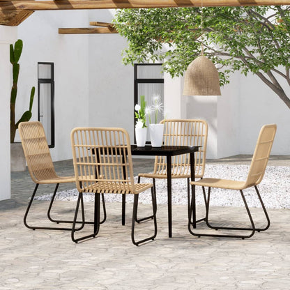 vidaXL Ensemble de salle à manger de jardin 5 pièces aspect chêne