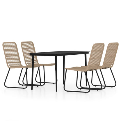 vidaXL 5-tlg. Garten-Essgruppe Eichen-Optik