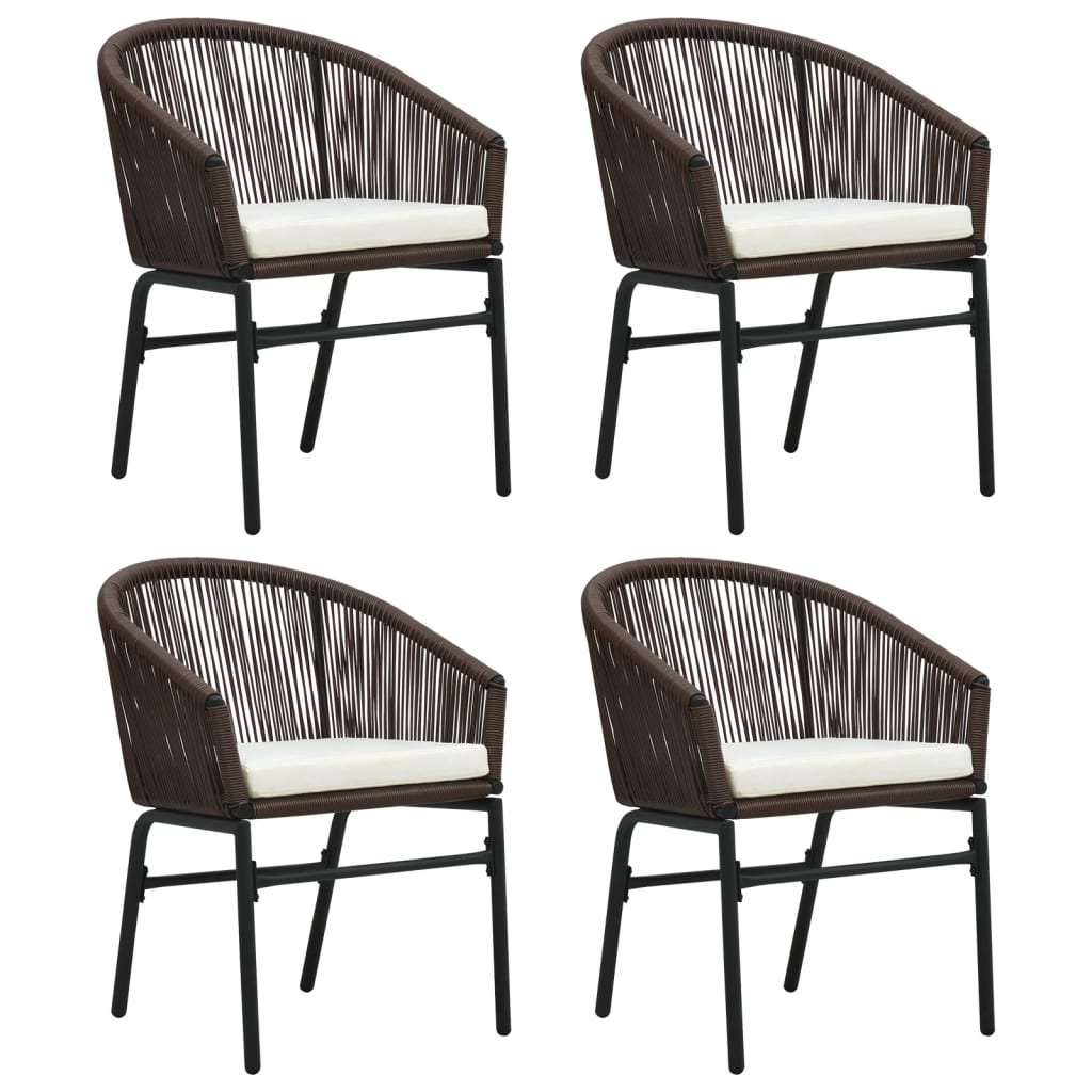 vidaXL Ensemble de salle à manger de jardin 5 pcs marron