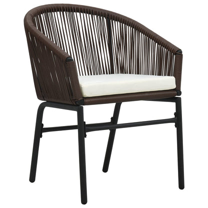 vidaXL Ensemble de salle à manger de jardin 5 pcs marron