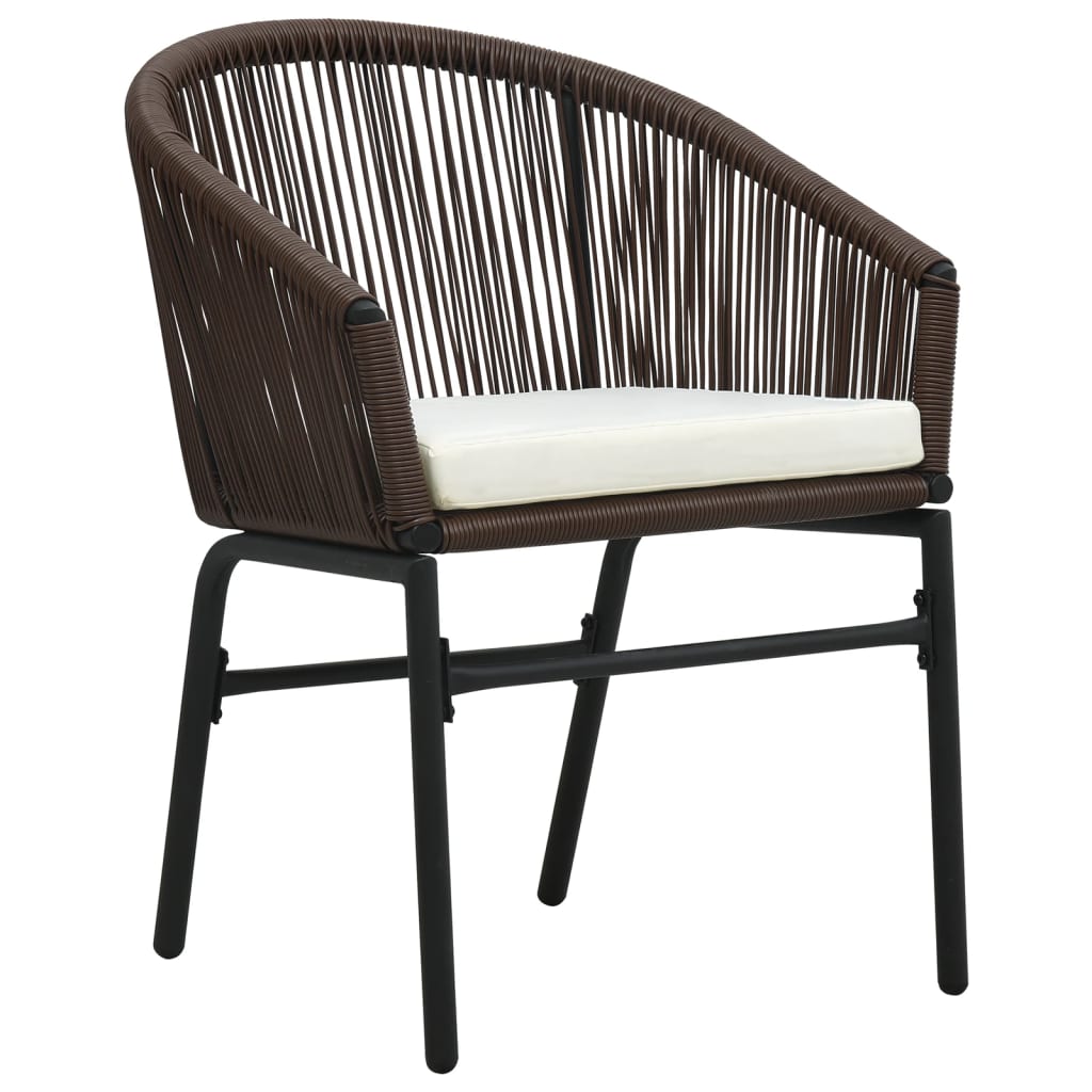 vidaXL Ensemble de salle à manger de jardin 5 pcs marron