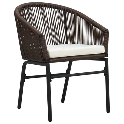 vidaXL Ensemble de salle à manger de jardin 5 pcs marron