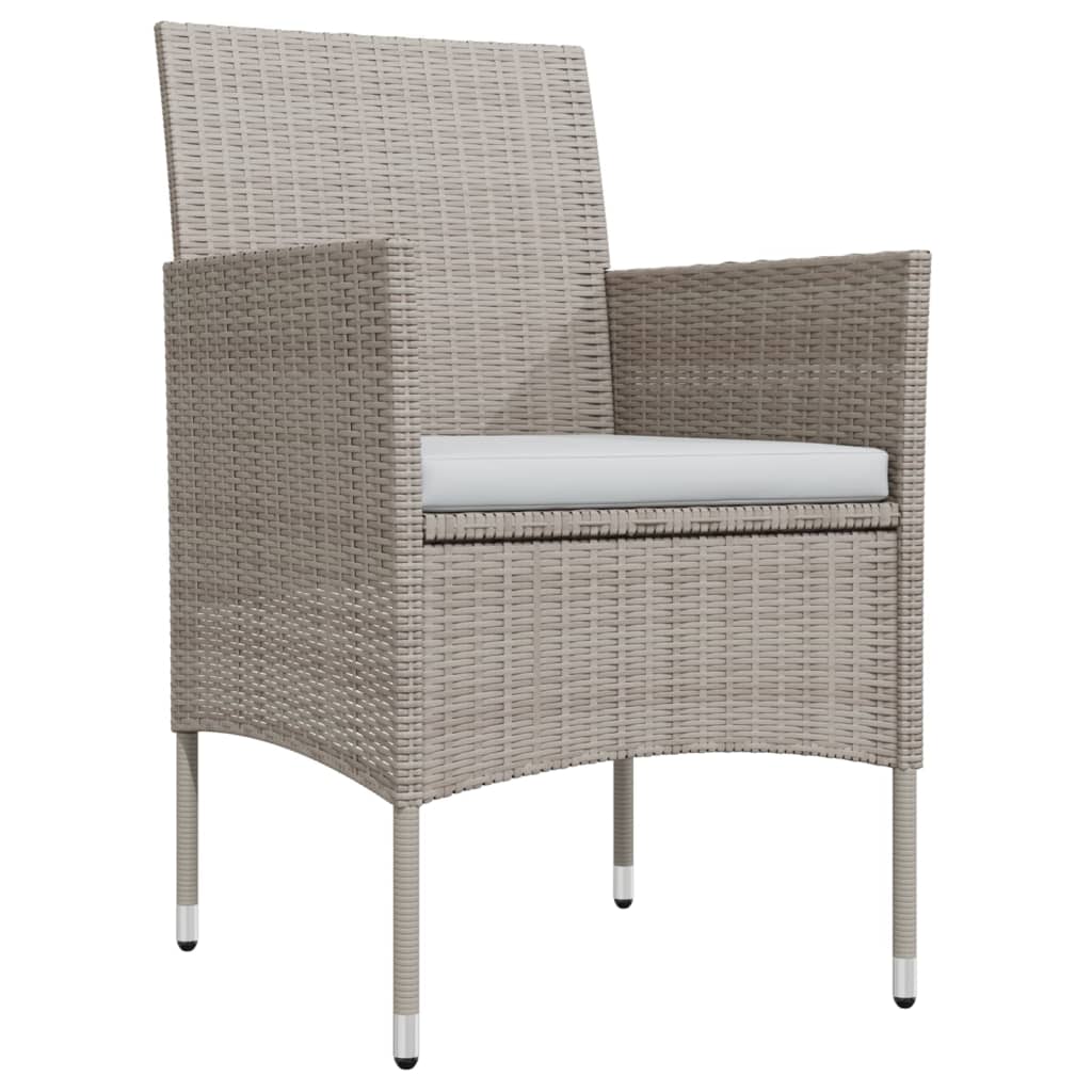 vidaXL Ensemble de salle à manger de jardin 5 pcs avec coussins beige et noir