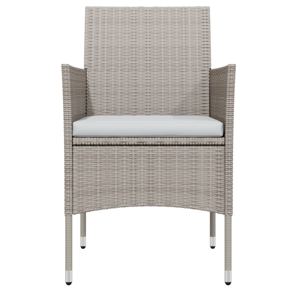 vidaXL Ensemble de salle à manger de jardin 5 pcs avec coussins beige et noir