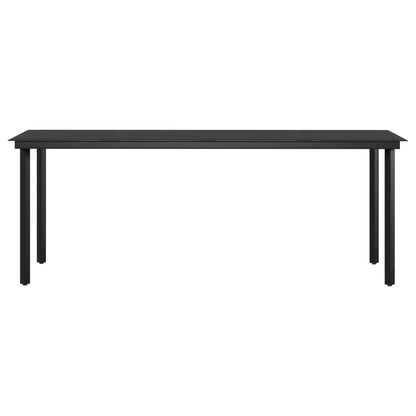 7-tlg. Garten-Essgruppe mit Kissen Beige und Schwarz