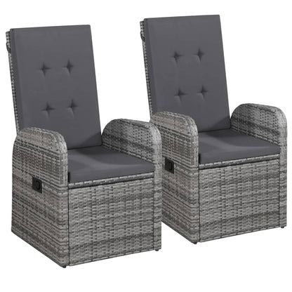 vidaXL Ensemble de salle à manger de jardin 5 pcs avec coussins Gris