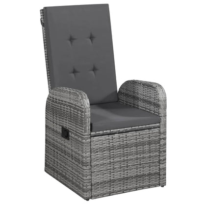 vidaXL Ensemble de salle à manger de jardin 5 pcs avec coussins Gris