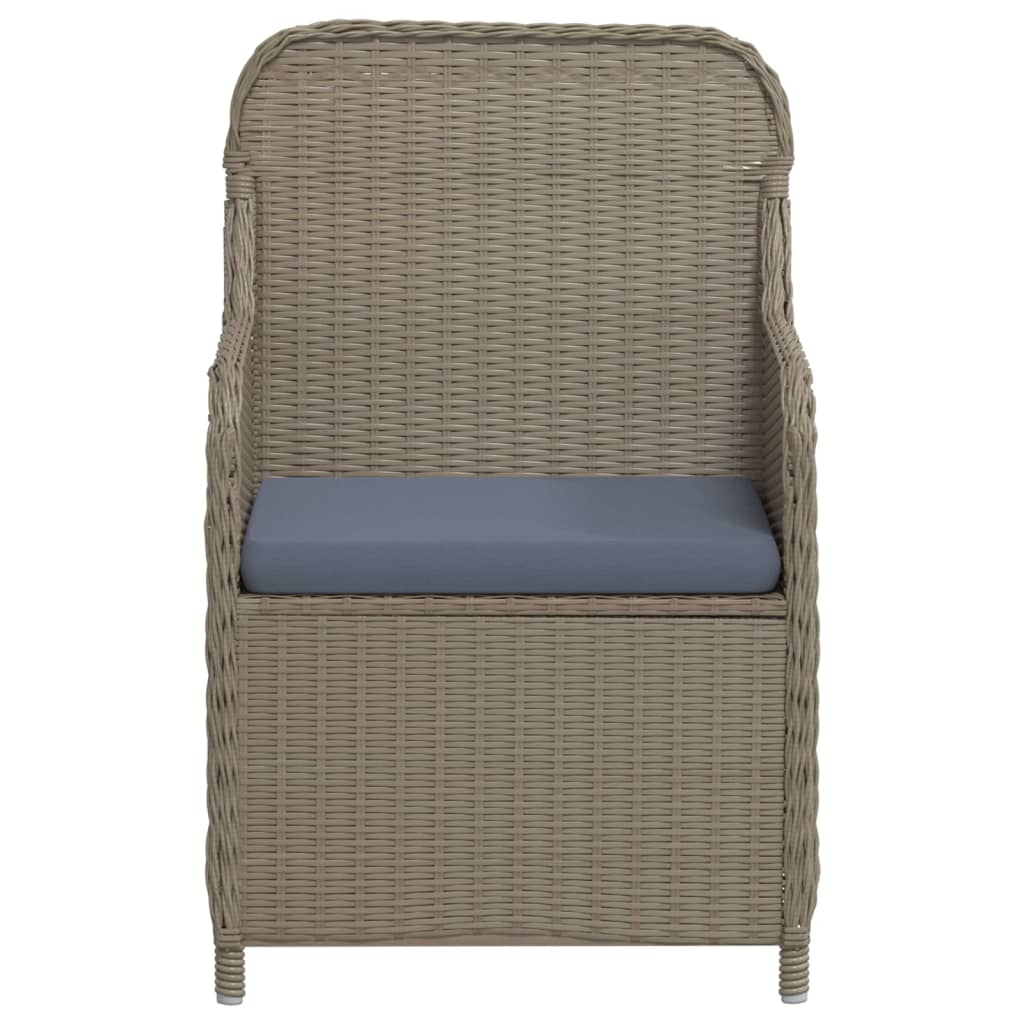 vidaXL Ensemble de salle à manger de jardin 5 pièces avec coussins Marron