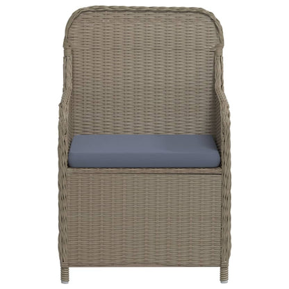 vidaXL Ensemble de salle à manger de jardin 5 pièces avec coussins Marron