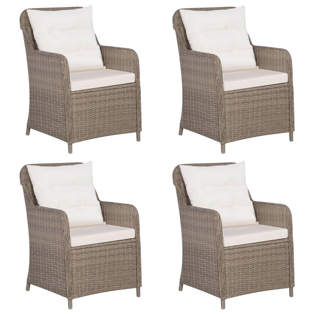 vidaXL Ensemble de salle à manger de jardin 5 pcs marron