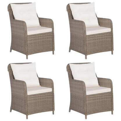 vidaXL Ensemble de salle à manger de jardin 5 pcs marron