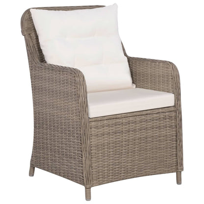 vidaXL Ensemble de salle à manger de jardin 5 pcs marron