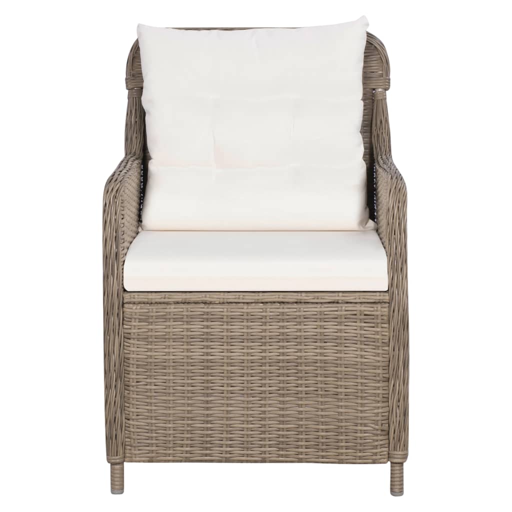 vidaXL Ensemble de salle à manger de jardin 5 pcs marron