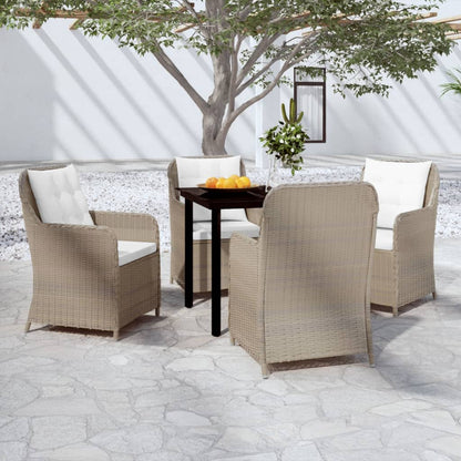 vidaXL Ensemble de salle à manger de jardin 5 pcs marron