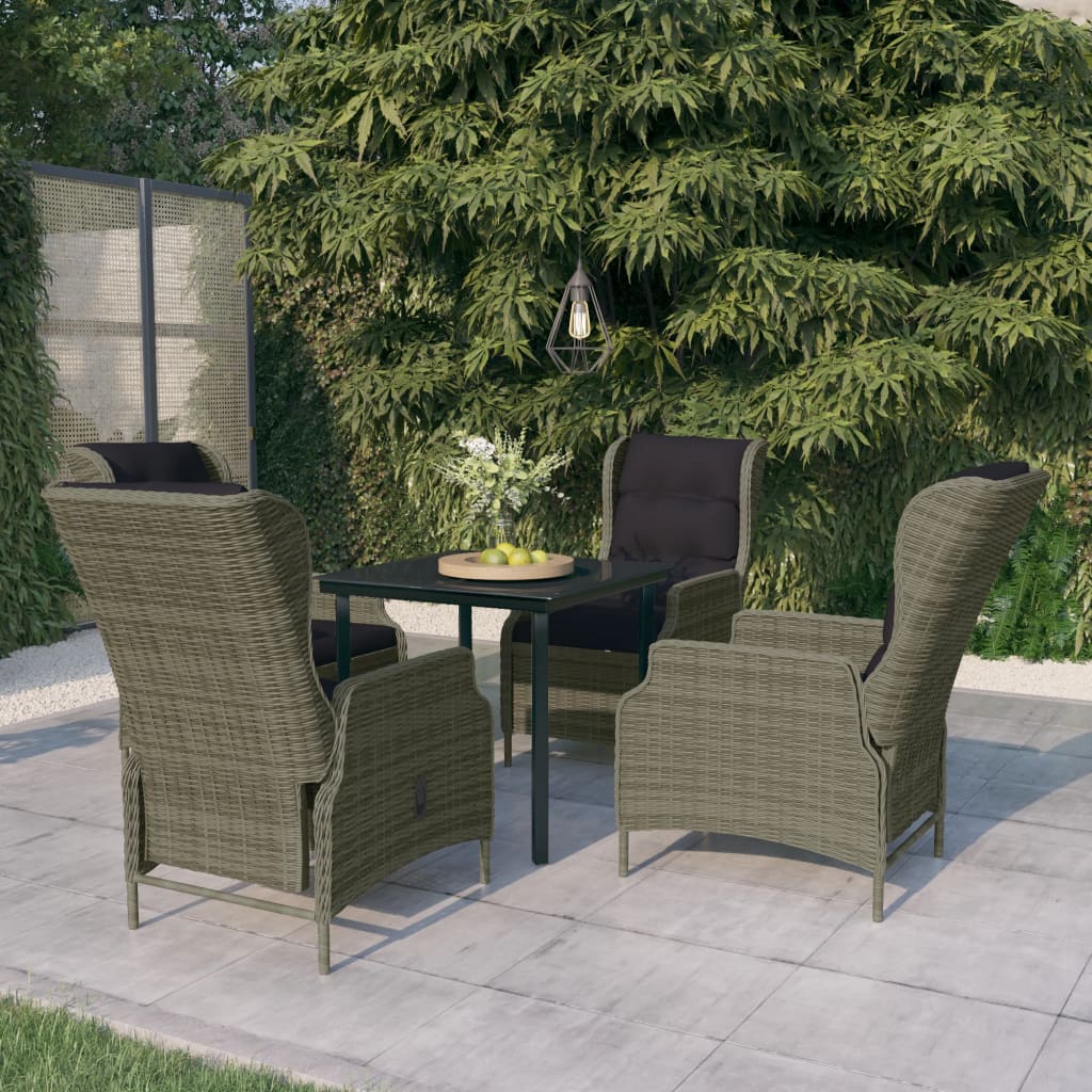 vidaXL Ensemble de salle à manger de jardin 5 pcs marron