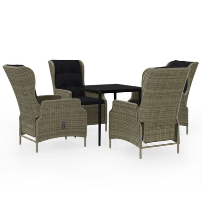 vidaXL Ensemble de salle à manger de jardin 5 pcs marron
