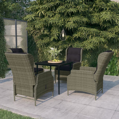 vidaXL Ensemble de salle à manger de jardin 5 pcs marron